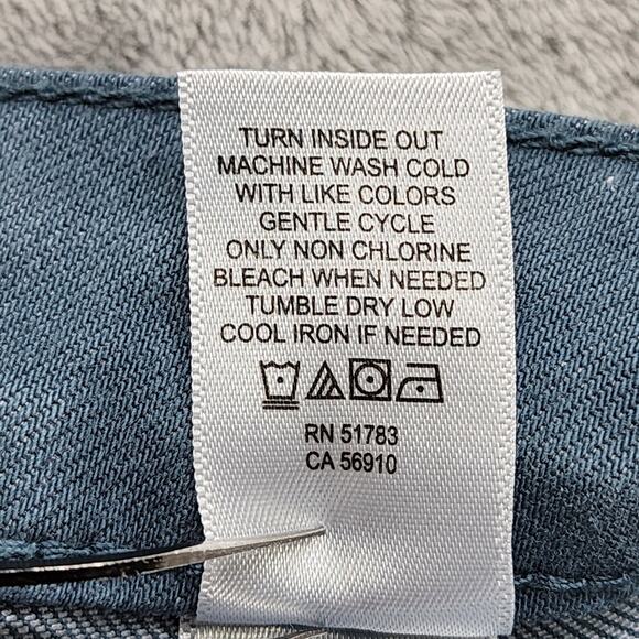 Maurices M Jeans Womens 18W Blue Tapestry High Rise Slim Straight Ankle Stretch - Picture 7 of 13